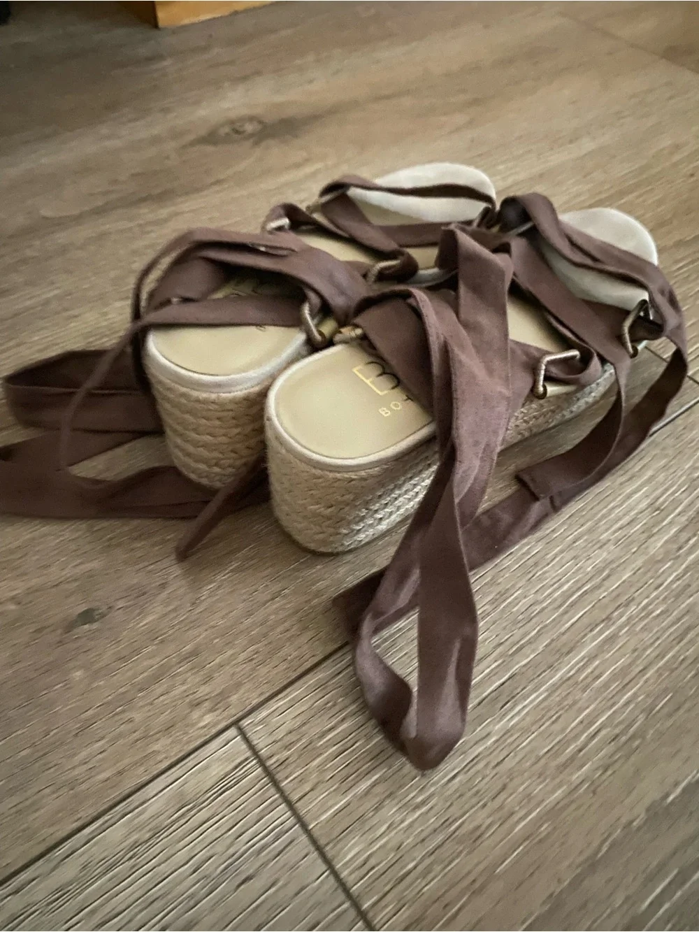 Espadrille Wedge Slide Sandals - with 13 interchangeable laces included